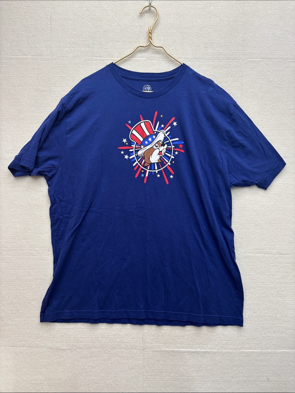 Buc-ee’s Classic Navy Graphic Tee with Patriotic 4th of July 2X